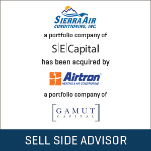 Stout Advises Sierra Air Conditioning on Sale to Airtron Heating & Air Conditioning