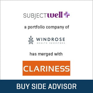 Stout advised WindRose Health Investors and SubjectWell on SubjectWell’s merger with Clariness.