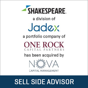 Stout Advises Shakespeare on Sale to Nova Capital Management